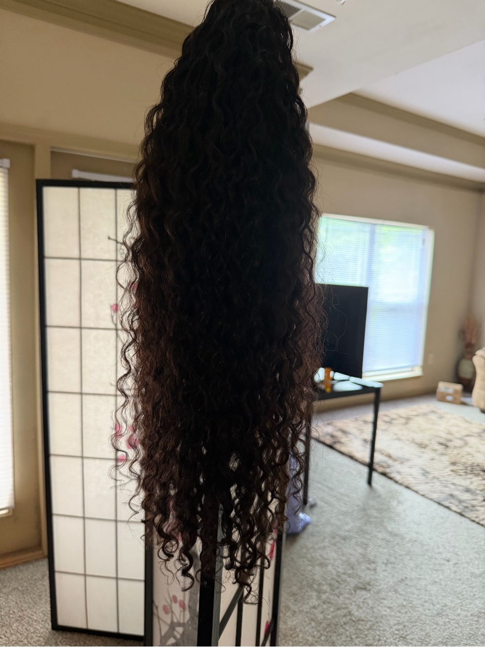 Long Curly Women's Half Wig- virgin human hair